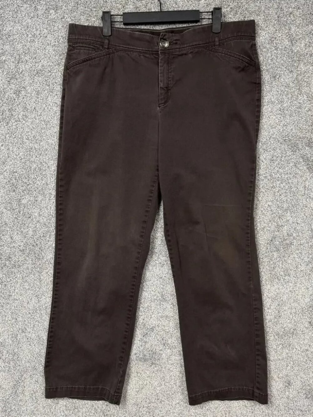 Christopher & Banks Pants Womens 14 36x27.5 Brown Chino Straight Comfort Waist
